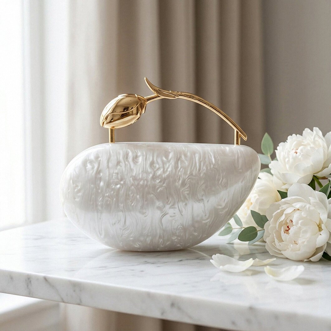 Rosa Acrylic Clutch Bag