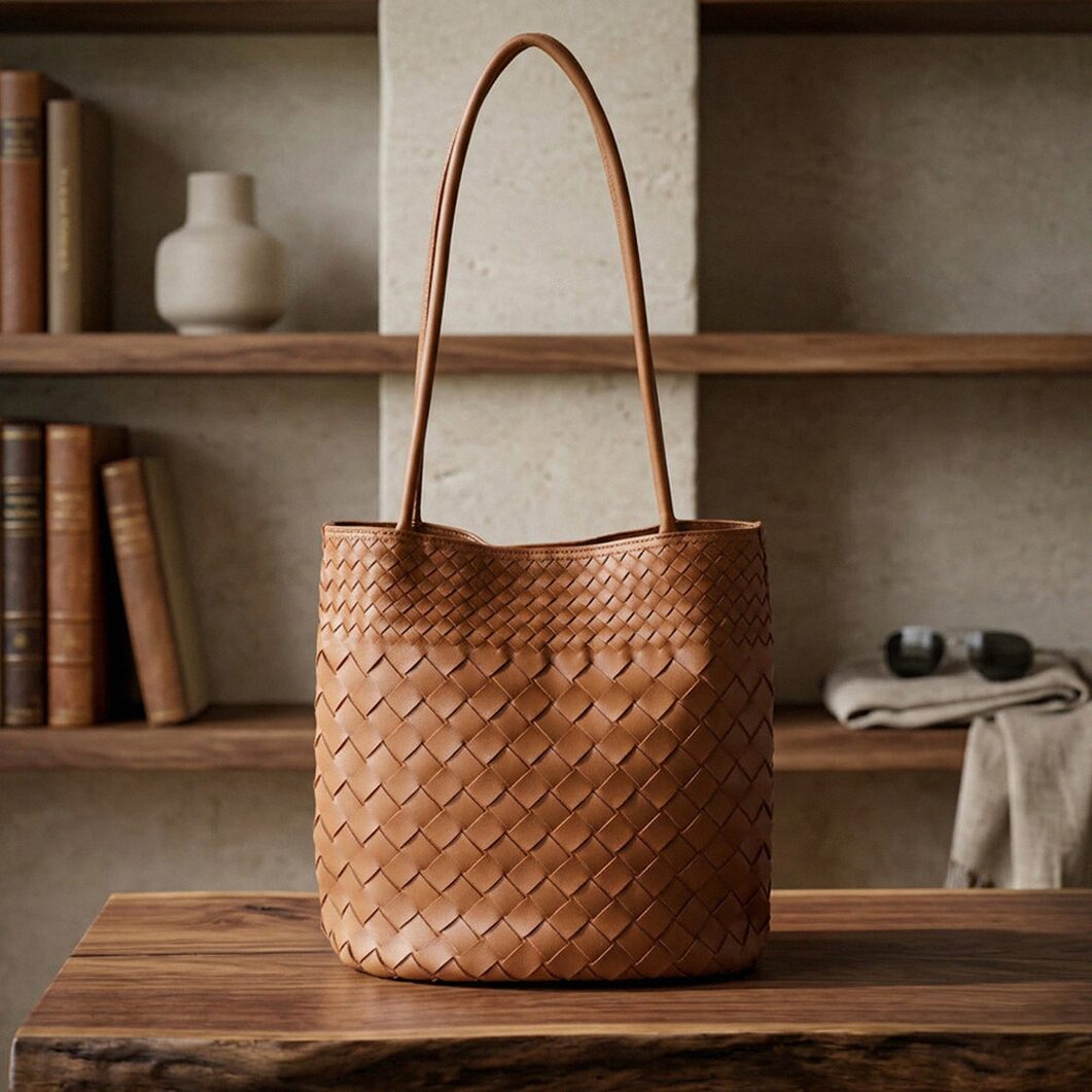 Sienna Woven Leather Tote