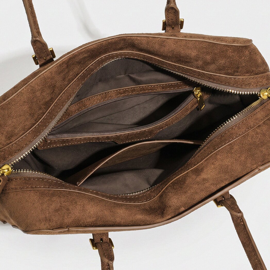 Rosette Suede Boston Bag